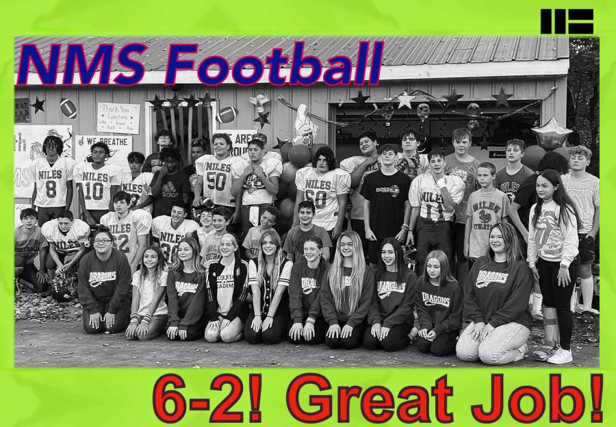 This years 7th and 8th grade cheer and football team! Photo courtesy to Kim Barrel.
