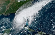 A satellite image from the National Oceanic and Atmospheric Administration shows Hurricane Ian approaching Florida on Wednesday at 10:41 a.m. ET. (NOAA/NASA)