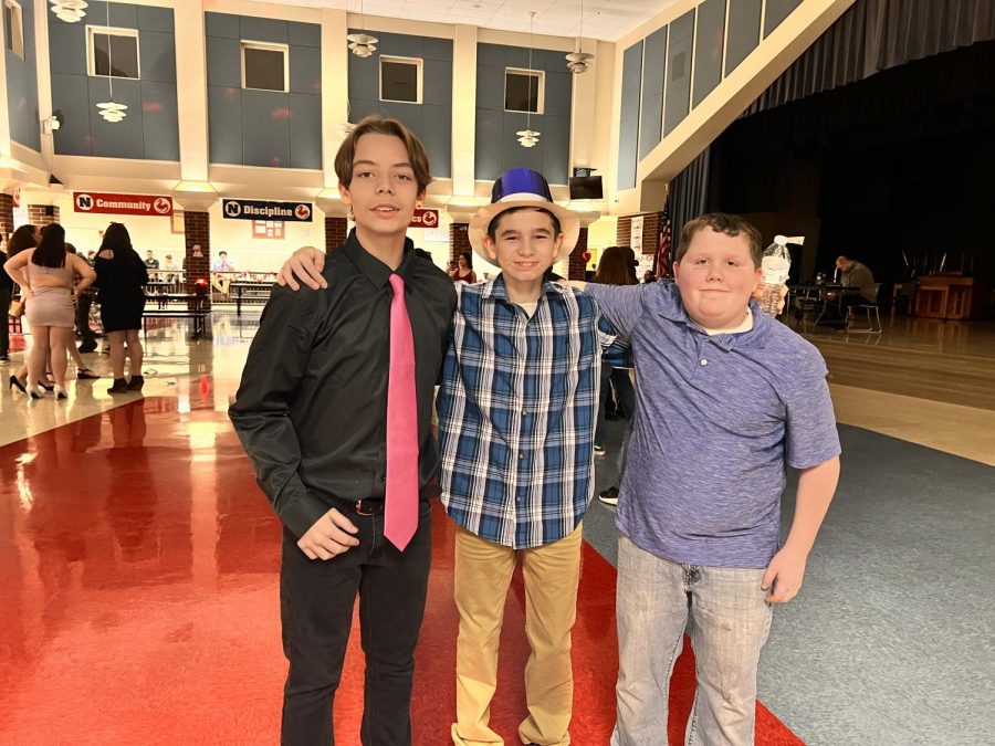 Students having a blast at the 8th grade dance! Photo courtesy of Mrs. Muccio.