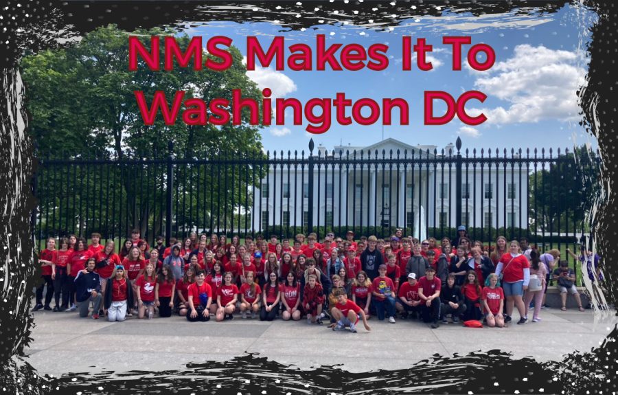 NMS Students and Chaperones Pose for a group photo. Photo courtesy of Mr. Reigle.