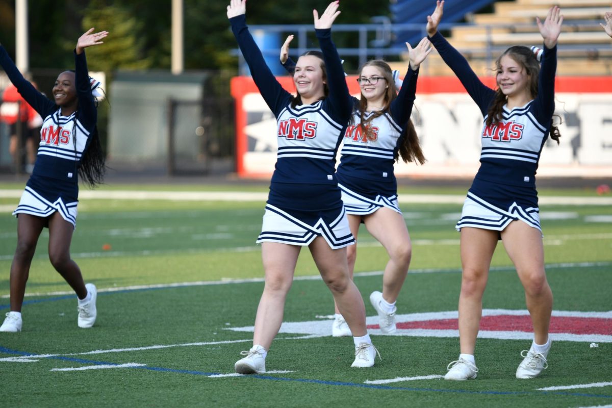 Pay attention to the cheerleaders during their interesting halftime show!