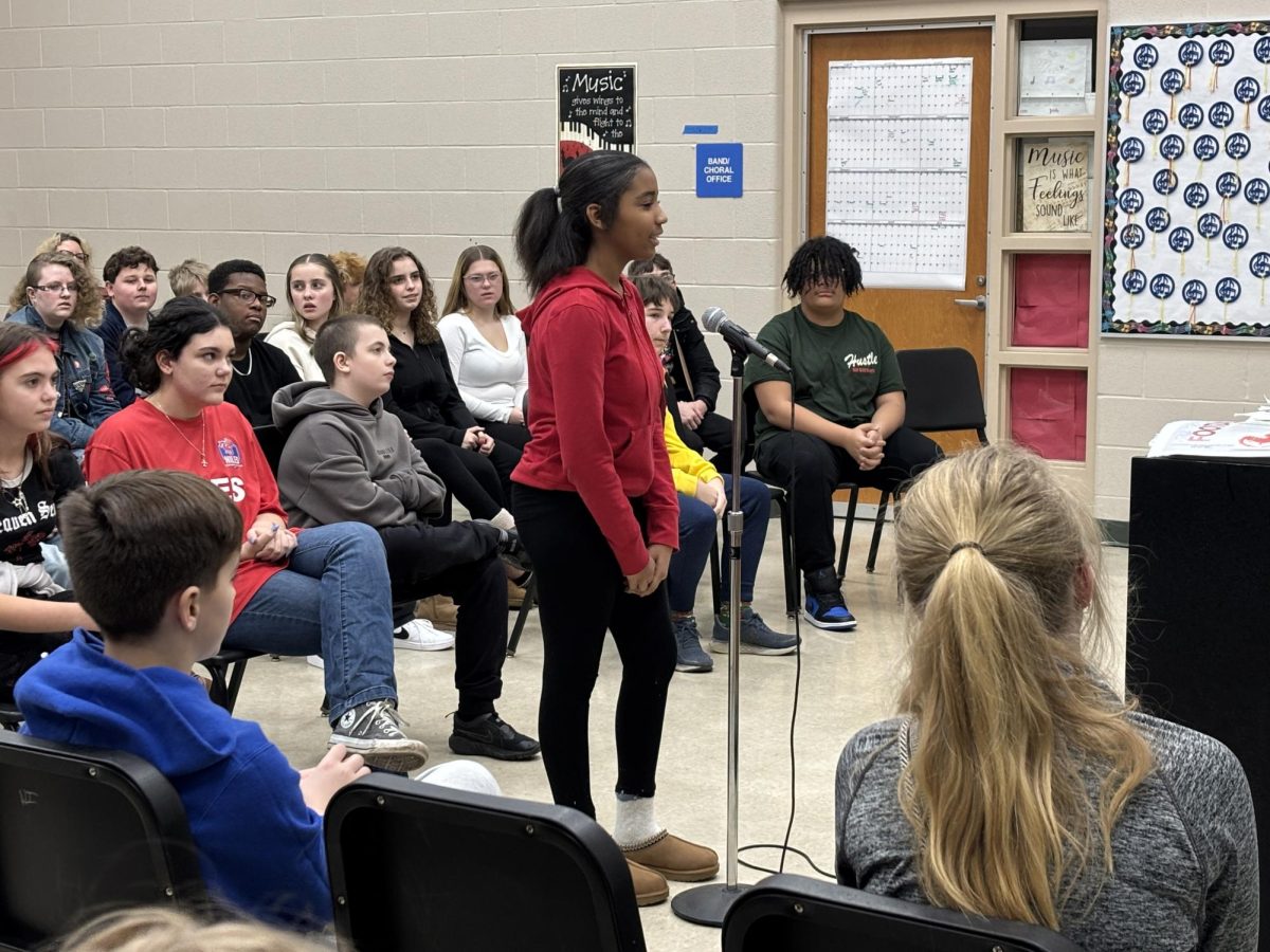 Jayla Riggs giving it her best shot!