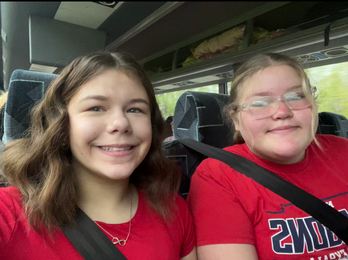 All smiles on the bus ride to Washington D.C