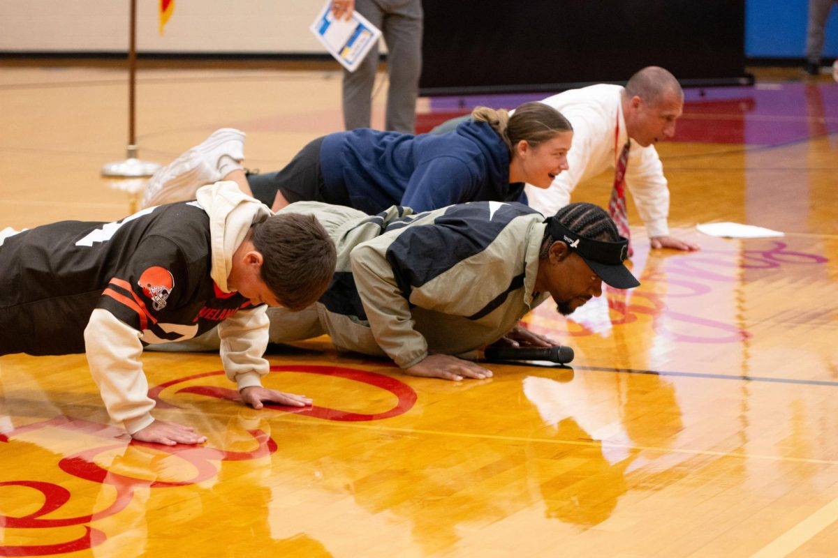 Pushups with Ted Ginn Jr. and Mr. Reigle!