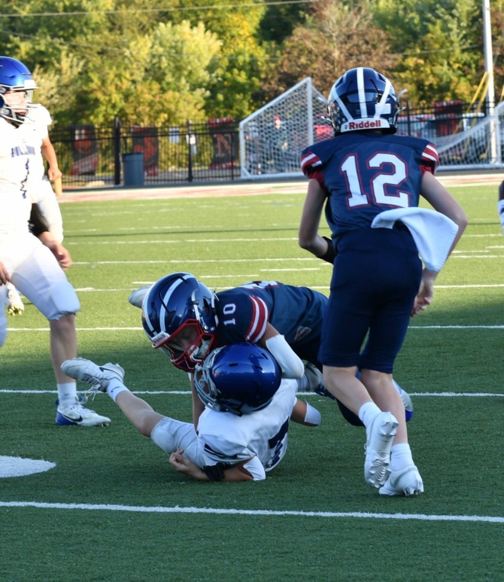 JD making a great tackle against the Bulldogs!