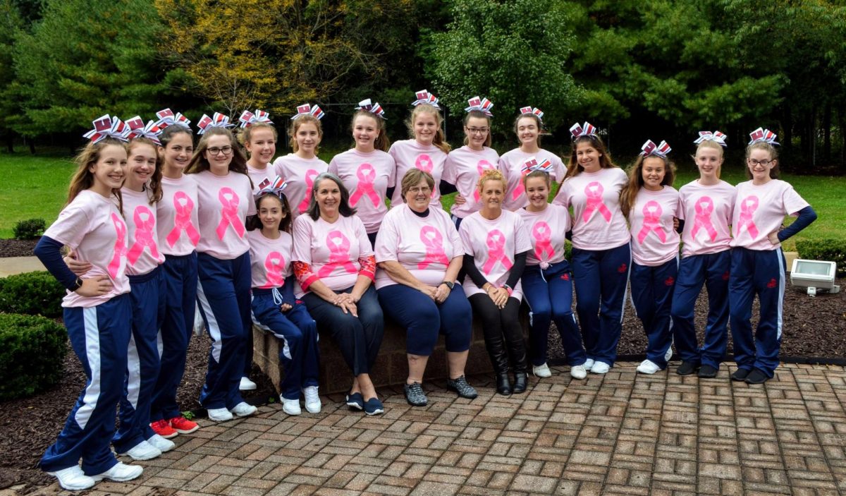 Mrs. Huber with the Niles cheerleaders a few years ago!