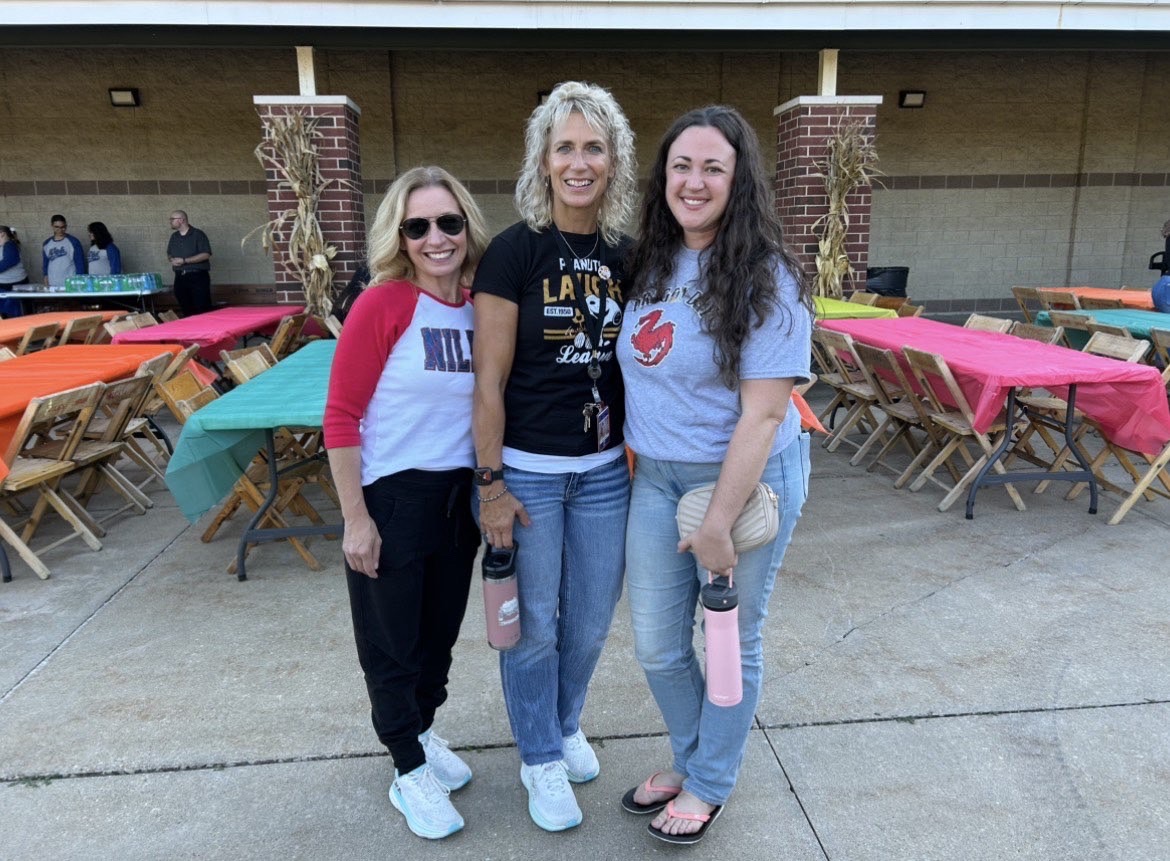 The Teachers Having Fun At The Harvest Dinner.