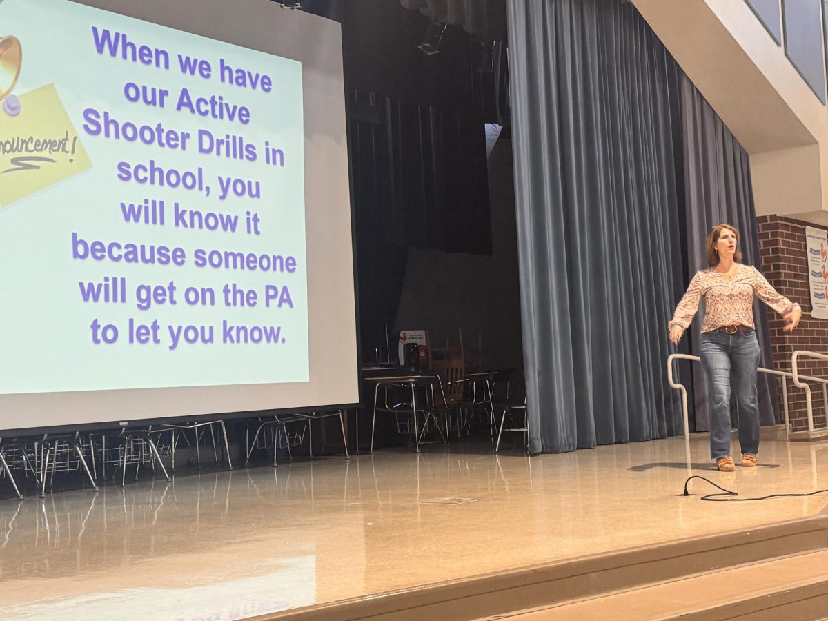 Mrs. DiMaiolo giving her very important presentation!