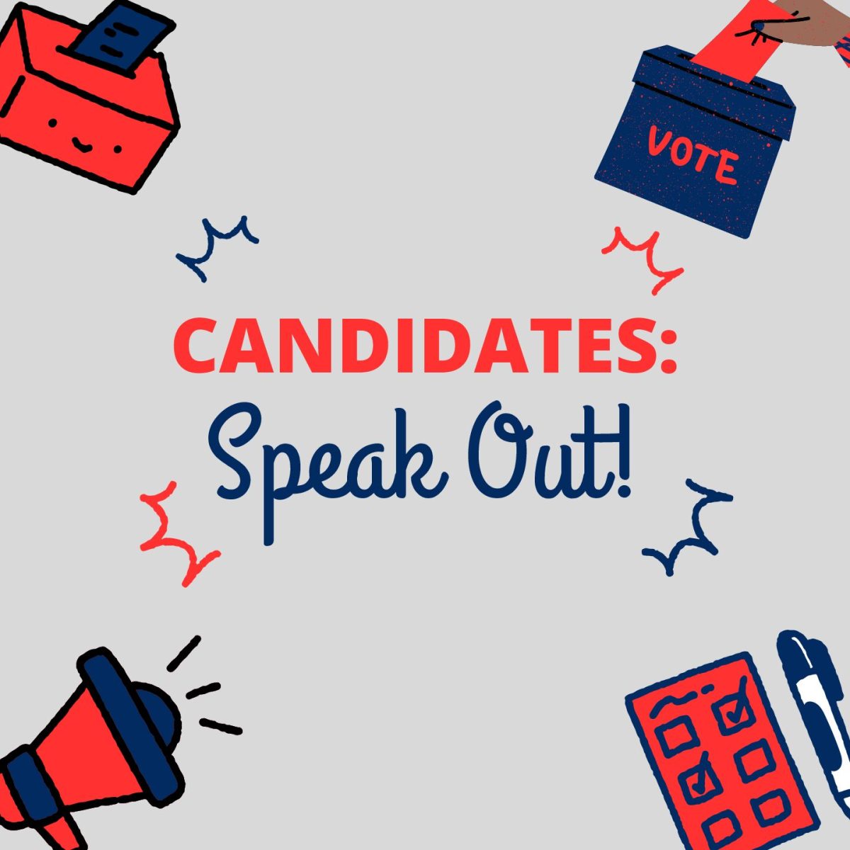 Get ready to vote for our eighth grade candidates! (Via Canva)