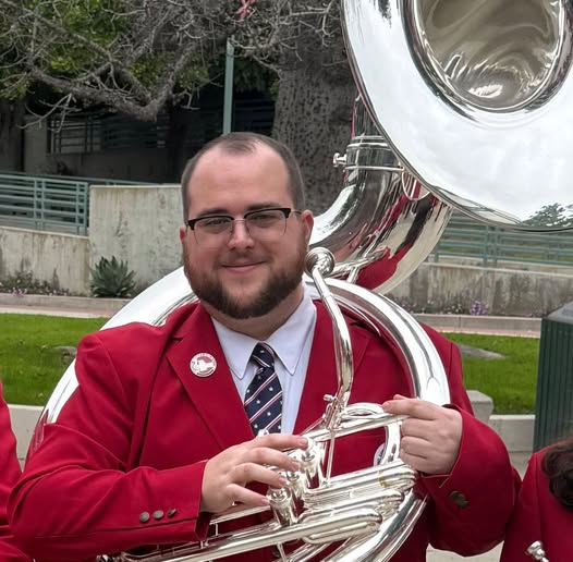 Mr. Orlando: Getting ready to march at the Rose Bowl parade. Photo courtesy of Mr. Orlando.