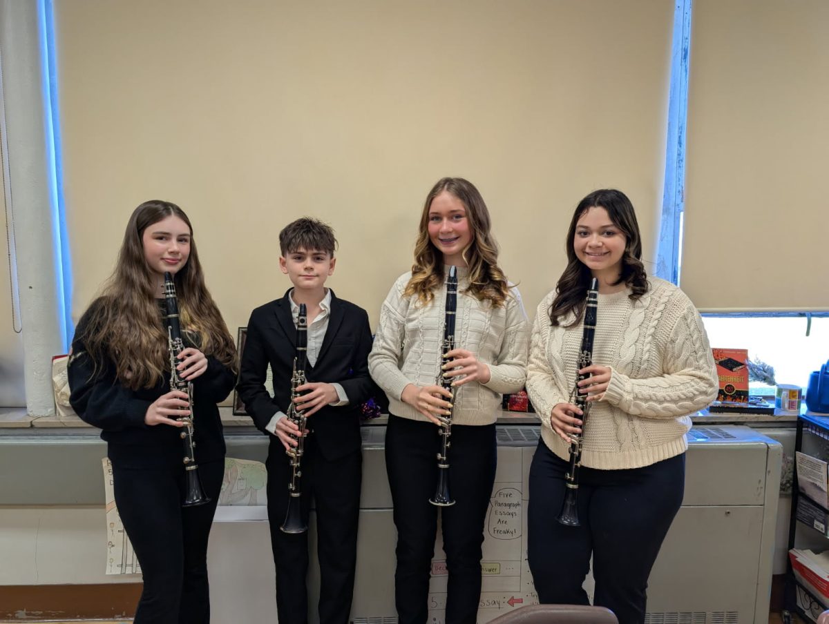 The Outstanding Clarinet Quartet! 
Photo by Mrs Broennle